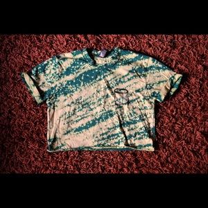 Custom Handmade Crop Top Embroidery Tie-dye